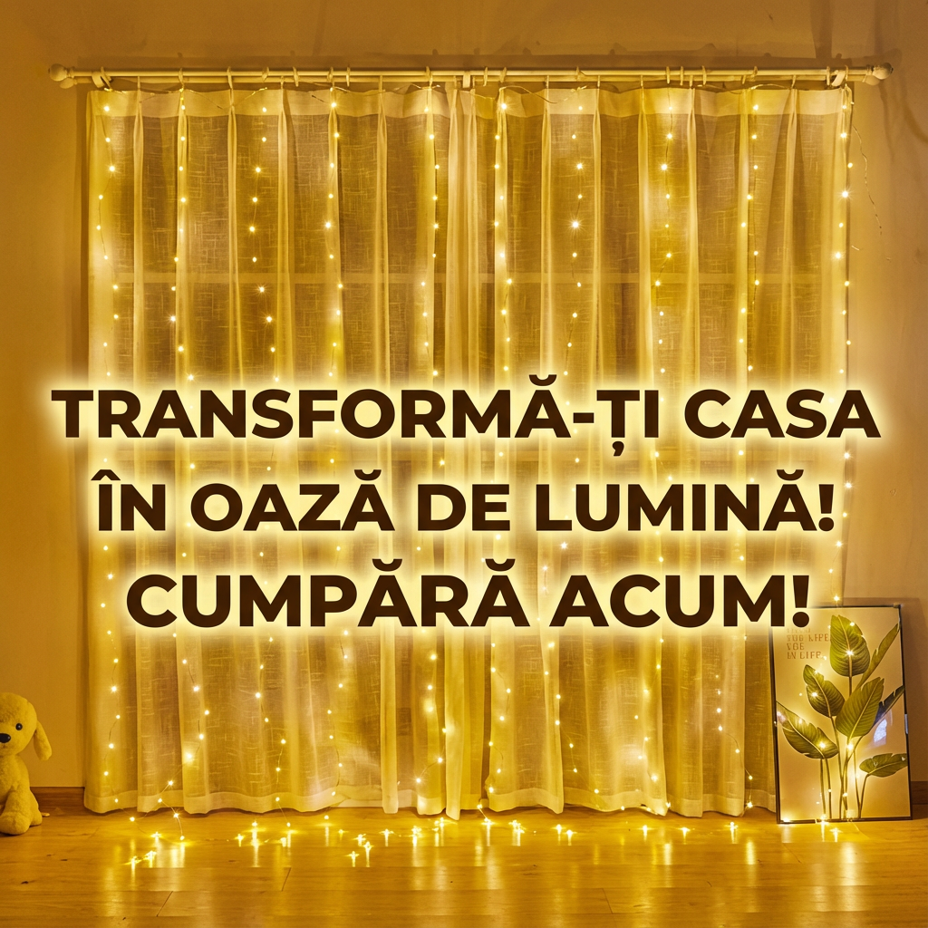 Șir de lumini LED pentru perdele - 50% REDUCERE 🎁